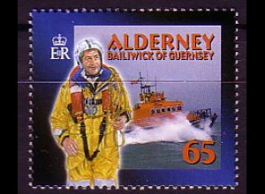 Alderney Mi.Nr. 204 A Rettungsboot (gez. 14 1/4:14 1/2) (65)