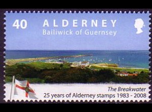 Alderney Mi.Nr. 333 Landschaften, Hafenmole (40)
