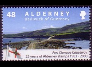 Alderney Mi.Nr. 334 Landschaften, Fort-Clonque-Damm (48)