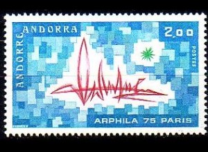 Andorra frz. Mi.Nr. 269 Briefmarkenausstellung ARPHILA '75, Paris (2)