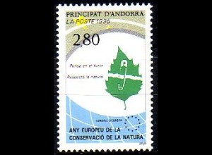 Andorra frz. Mi.Nr. 475 Europ. Naturschutzjahr, Emblem (2,80)