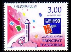 Andorra frz. Mi.Nr. 539 PHILEXFRANCE '99 Paris, Berglandschaft (3)