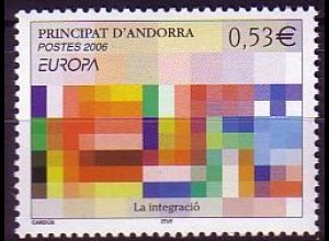Andorra franz Mi.Nr. 648 Europa 06, Flaggen als Mosaik (0,53)