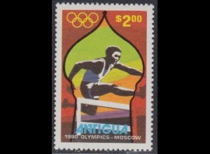 Antigua Mi.Nr. 561 Olymp. Sommerspiele Moskau, Hürdenlauf (2)