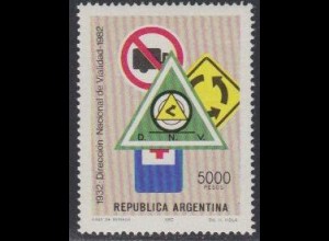 Argentinien Mi.Nr. 1594 50Jahre Verkehrsministerium, Schilder (5000)
