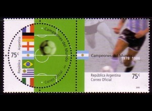 Argentinien Mi.Nr. Zdr.2715-16 Fussballweltmeister