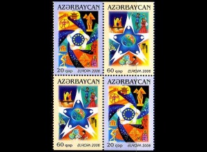 Aserbaidschan Mi.Nr. Zdr.638-39D Europa 2006, Integration, s. Beschreibung