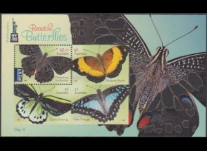 Australien MiNr. Block 342 Schmetterlinge, Bfm.ausstellung NY 2016, Day 3