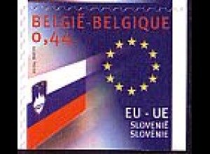 Belgien Mi.Nr. 3351 Erweiterung der EU: Slowenien-Flagge (selbstkl.) (0,44)