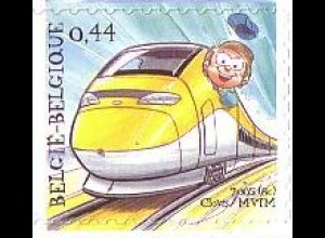 Belgien Mi.Nr. 3423BDl BELGICA '06, Eisenbahn, links geschn. (0,44)