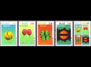 Belgien Mi.Nr. 3603-07 Briefmarkenausstellung BELGICA '06 (5 Werte)