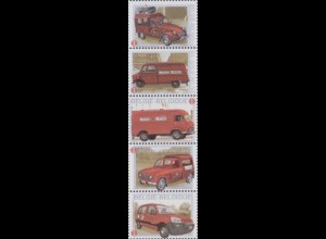 Belgien Mi.Nr. 3969-73 Postfahrzeuge (Fünferstreifen)