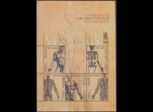 Belgien Mi.Nr. Block 182 Andreas Vesalius, Der menschliche Körper