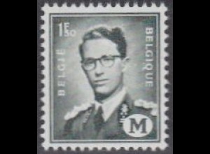 Belgien Militärpostmarken Nr. 1 König Baudouin, "M" im Oval (1,50)