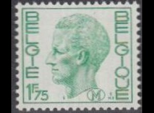 Belgien Militärpostmarken Nr. 2 König Baudouin, "M" im Oval (1,75)