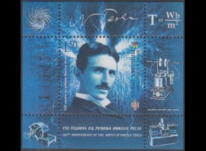 Bosnien-Herz.Serb. Mi.Nr. Block 16 Nikola Tesla, Physiker
