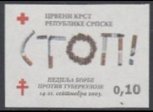 Bosnien-Herz.Serb.Zwangszuschlagsm.Mi.Nr. 13B Rotes Kreuz,Tuberkulosebek. (0,10)
