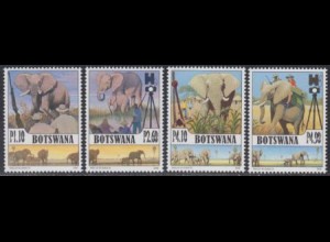 Botswana Mi.Nr. 879-82 Elefant und Mensch (4 Werte)
