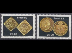 Brasilien Mi.Nr. 1917-18 Zentralbank-Museum, Münzen (2 Werte)
