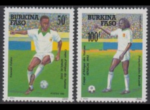 Burkina Faso Mi.Nr. 1261-62 Afrikanischer Fußball-Cup (2 Werte)