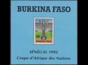 Burkina Faso Mi.Nr. Block 136 Afrikanischer Fußball-Cup