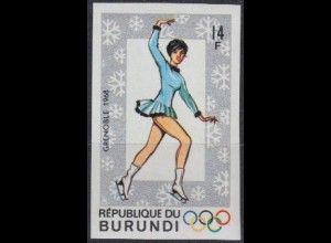 Burundi Mi.Nr. 388B Olympia 1968 Grenoble, Eiskunstlauf, ungezähnt (14)