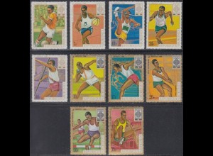 Burundi Mi.Nr. 446-55A Olympia 1968 Mexiko, gezähnt (10 Werte)