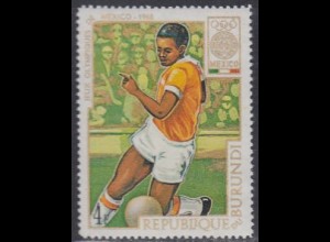 Burundi Mi.Nr. 446A Olympia 1968 Mexiko, Fußball, gezähnt (4)
