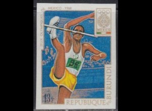 Burundi Mi.Nr. 448B Olympia 1968 Mexiko, Hochsprung, ungezähnt (13)
