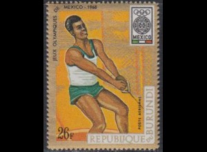Burundi Mi.Nr. 453A Olympia 1968 Mexiko, Hammerwurf, gezähnt (26)