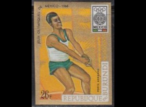 Burundi Mi.Nr. 453B Olympia 1968 Mexiko, Hammerwurf, ungezähnt (26)