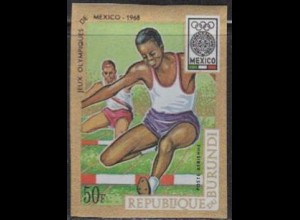 Burundi Mi.Nr. 454B Olympia 1968 Mexiko, Hürdenlauf, ungezähnt (50)