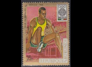 Burundi Mi.Nr. 455A Olympia 1968 Mexiko, Weitsprung, gezähnt (75)