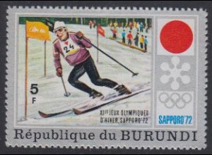 Burundi Mi.Nr. 844A Olympia 1972 Sapporo, Slalom, gezähnt (5)