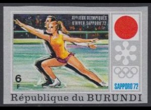 Burundi Mi.Nr. 845B Olympia 1972 Sapporo, Eiskunstlauf, ungezähnt (6)