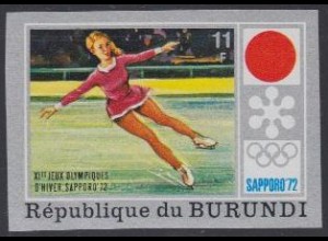 Burundi Mi.Nr. 846B Olympia 1972 Sapporo, Eiskunstlauf, ungezähnt (11)