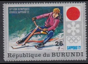 Burundi Mi.Nr. 850A Olympia 1972 Sapporo, Skibob, gezähnt (26)