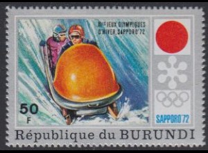 Burundi Mi.Nr. 852A Olympia 1972 Sapporo, Zweierbob, gezähnt (50)