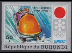 Burundi Mi.Nr. 852B Olympia 1972 Sapporo, Zweierbob, ungezähnt (50)