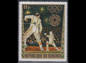 Burundi Mi.Nr. 860A Olympia 1972 München, Fechten, gezähnt (11)