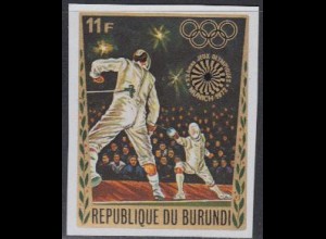 Burundi Mi.Nr. 860B Olympia 1972 München, Fechten, ungezähnt (11)