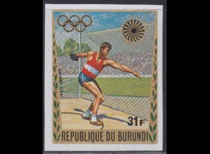 Burundi Mi.Nr. 865B Olympia 1972 München, Diskuswerfen, ungezähnt (31)