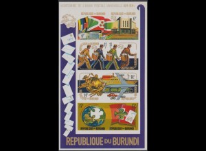 Burundi Mi.Nr. Block 79B 100Jahre Weltpostverein, ungezähnt