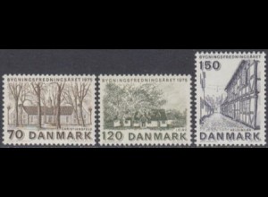 Dänemark Mi.Nr. 592-94 Europäisches Denkmalschutzjahr (3 Werte)