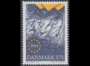 Dänemark Mi.Nr. 1038 Europäischer Binnenmarkt, Graphik v.P.Kirkeby (3.75)