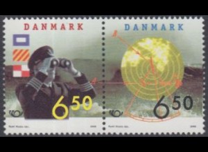 Dänemark Mi.Nr. Zdr.1186-87 NORDEN, Seefahrt, Hafenkapitän, Radarbild