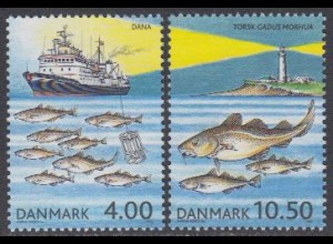 Dänemark Mi.Nr. 1316-17 Rat für Meeresforschung ICES (2 Werte)