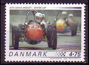 Dänemark Mi.Nr. 1433 Rennwagen, Alfa Dana Midget (4,75)