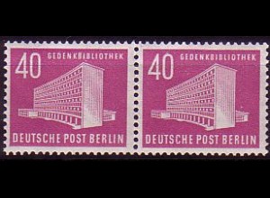 Berlin Mi.Nr. 122 w.Paar Berliner Bauten, Bibliothek am Halleschen Tor (2x40)