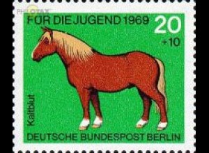 Berlin Mi.Nr. 327 Jugend 69 Pferde, Kaltblut (20+10)